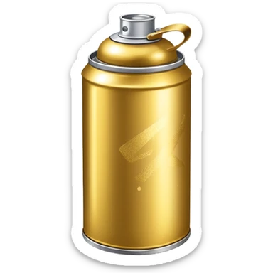 Gold spray paint can for graffiti sticker
