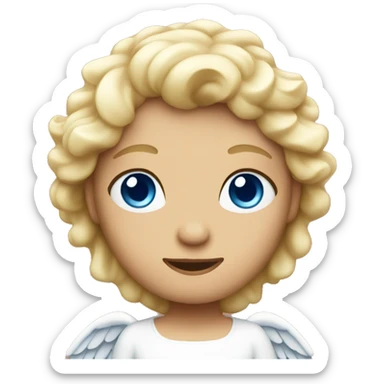 Angel with blue eyes and blond hair sticker