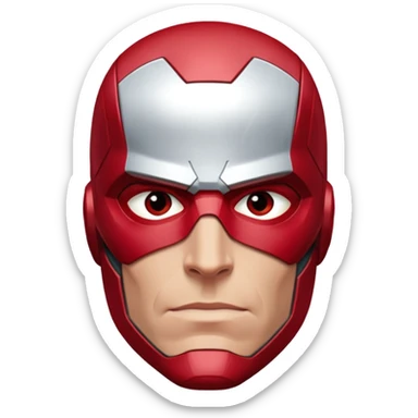 Vision marvel, red face from captain america: civil war sticker