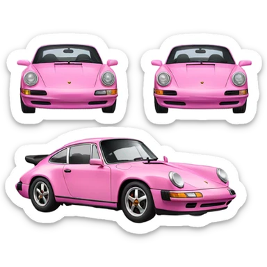 Pink Porsche sticker
