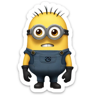 Despicable 4 character mega minion super strength sticker
