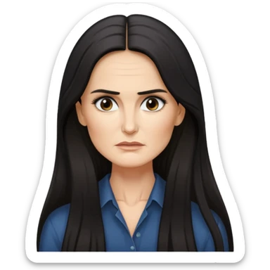 Demi Moore serious up to the waist sticker