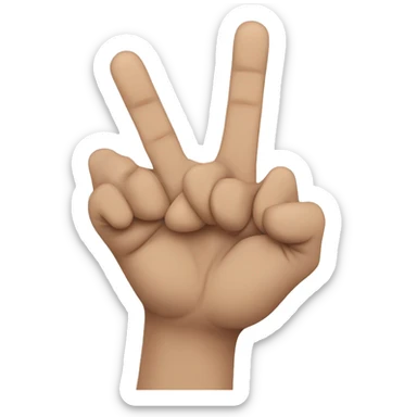 Hands intertwined, and 1 middle finger pointing front also sticker