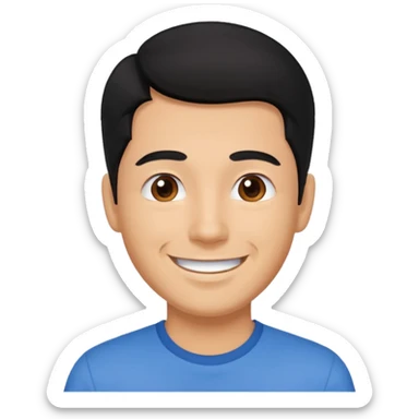 mach mir einen fitness typen der männlichist  mit schwarzen haaren der froh und glücklich ist sticker