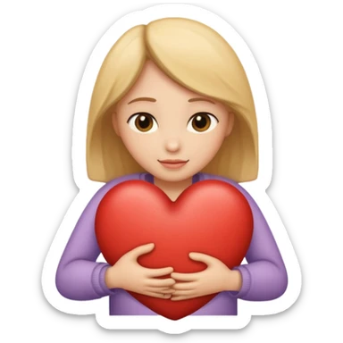 heart hug sticker