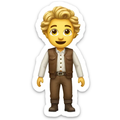 person yodeling sticker