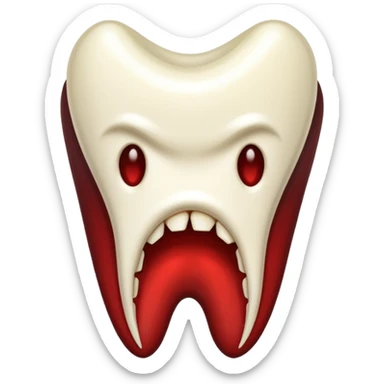 Vampire tooth sticker