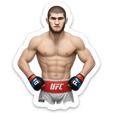Ufc fighter khabib nurmagomedov sticker