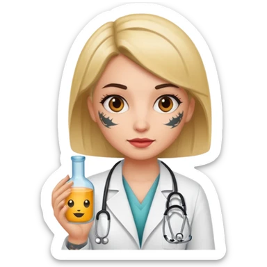 tattooed doctor girl sticker