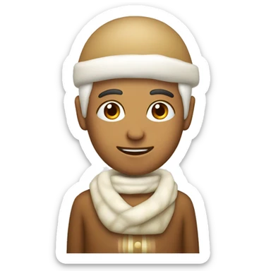 Navideños lindos en tonos crema  sticker