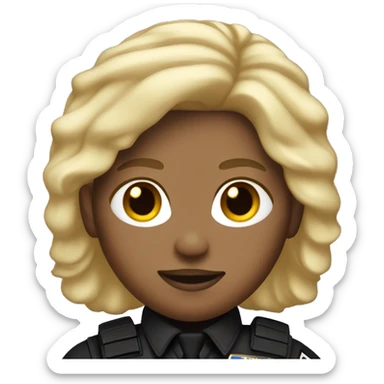 swat officer white skin and dirty blonde hair sticker