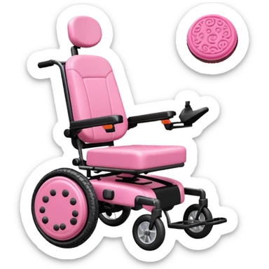 pink oreo cookies design on electric wheelchair sticker