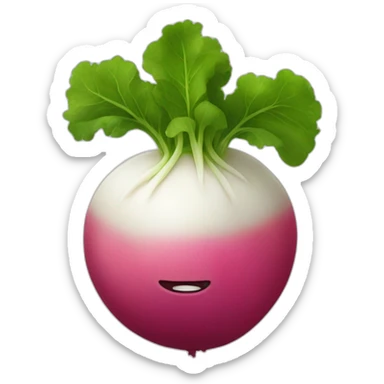 Radish without a face sticker