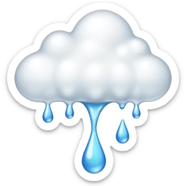 White liquid droplets shooting sideways sticker