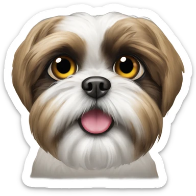 Shih tzu with crazy eyes  sticker