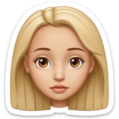 Girl with massive forehead  sticker