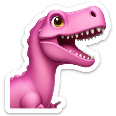 Pink dinosaur sticker
