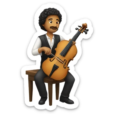 person playing strings (spanished dressed) sticker