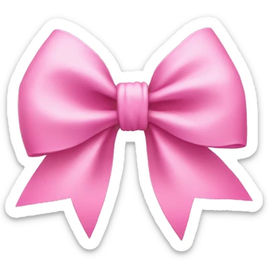Pink bow sticker