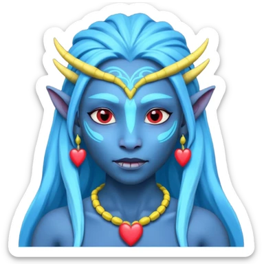 na'vi with heart eyes sticker