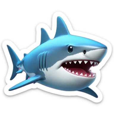shark with laser on top of its head shooting out ahead sticker
