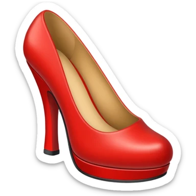 red shoe sticker