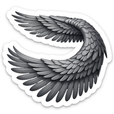 left bird wing sticker