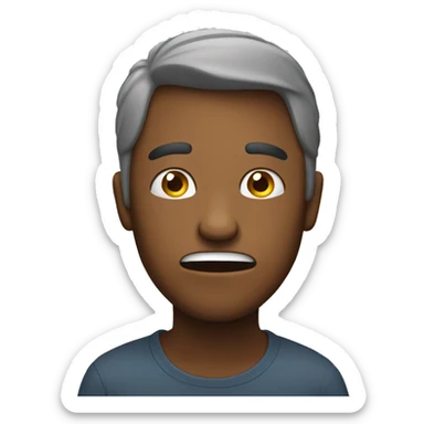 An emoji that doesn’t know what they are feeling  sticker