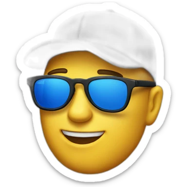 Homme avec casquette et lunette de soleil sticker