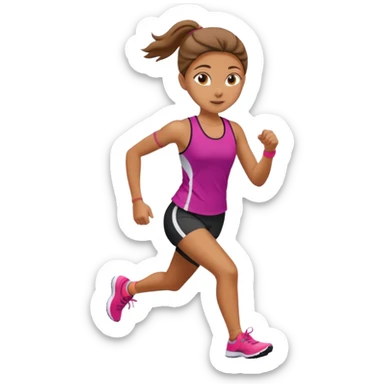 runner girl  sticker