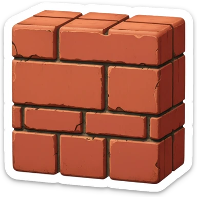 red brick block sticker