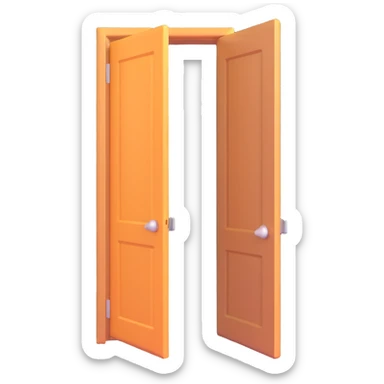 An open door with light inside sticker