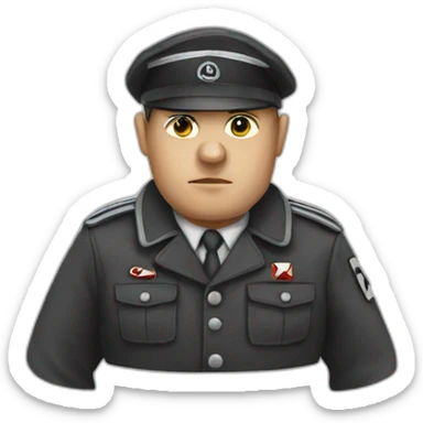 Person in nazi uniform sticker