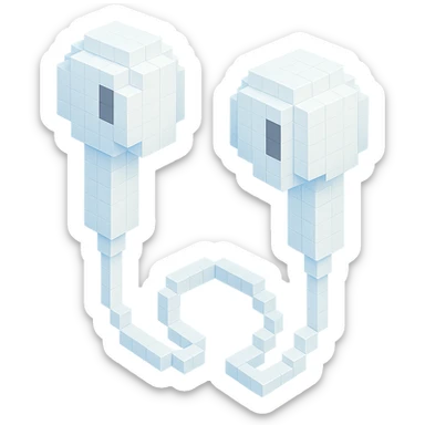 white EarPods headphones featuring a matte texture and gentle glow sticker