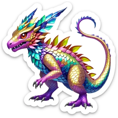 Colorful Exotic Pokémon-Digimon-Monster-Beast-Fakémon-hybrid-creature (full body) sticker
