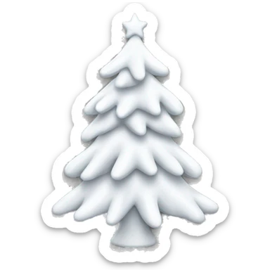 White Christmas tree sticker