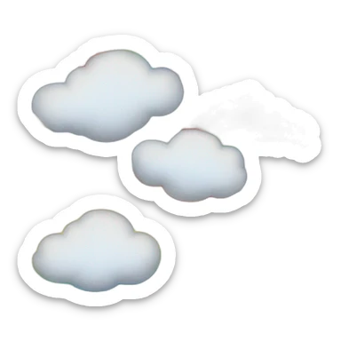 glitter rainbow and clouds sticker