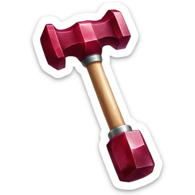 ruby gemstone hammer sticker