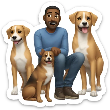 Dogs and me sticker