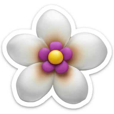 kamboja flower hairclip sticker