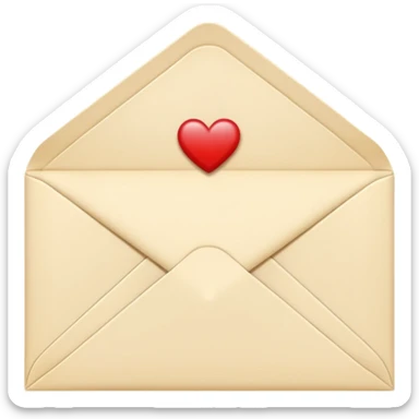 Cream-colored romantic Letter Envelope  sticker