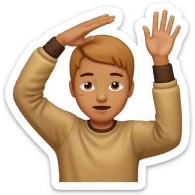 a person dabbing  sticker