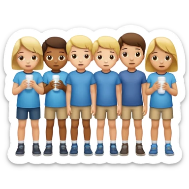 Children peeing standing sticker