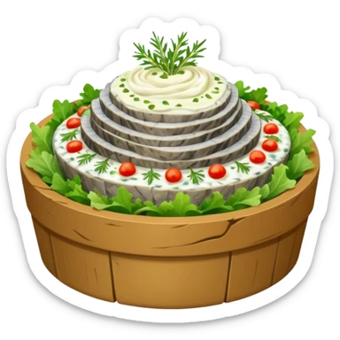 salad herring under a fur coat sticker