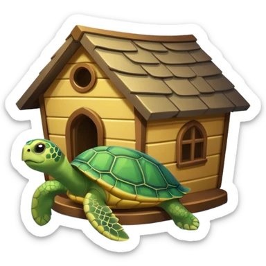pet turtle in water house sticker