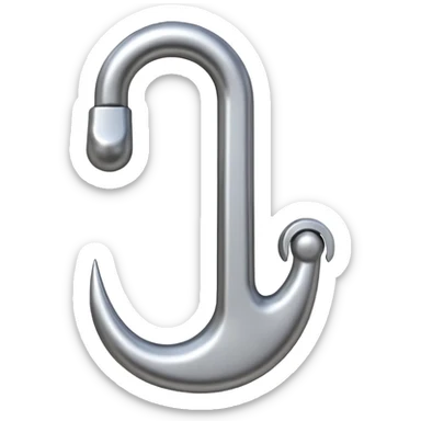 wire and iron hook sticker