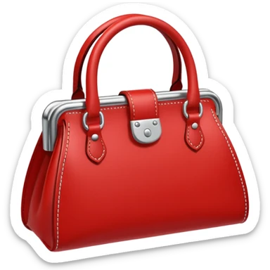 red letaher purse sticker