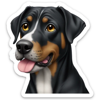 all black catahoula sticker