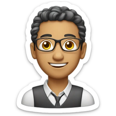 Young Marocan expert accountant  sticker