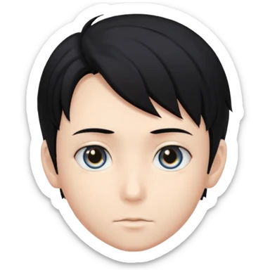 Anime boy head sticker